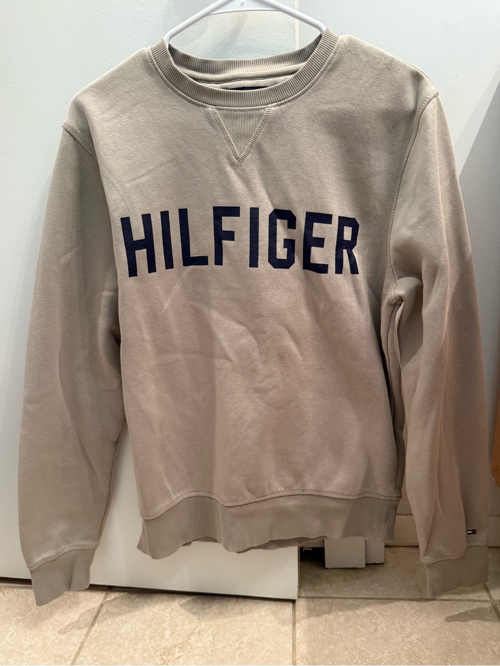 Tommy Hilfiger Cream Crewneck Sweatshirt